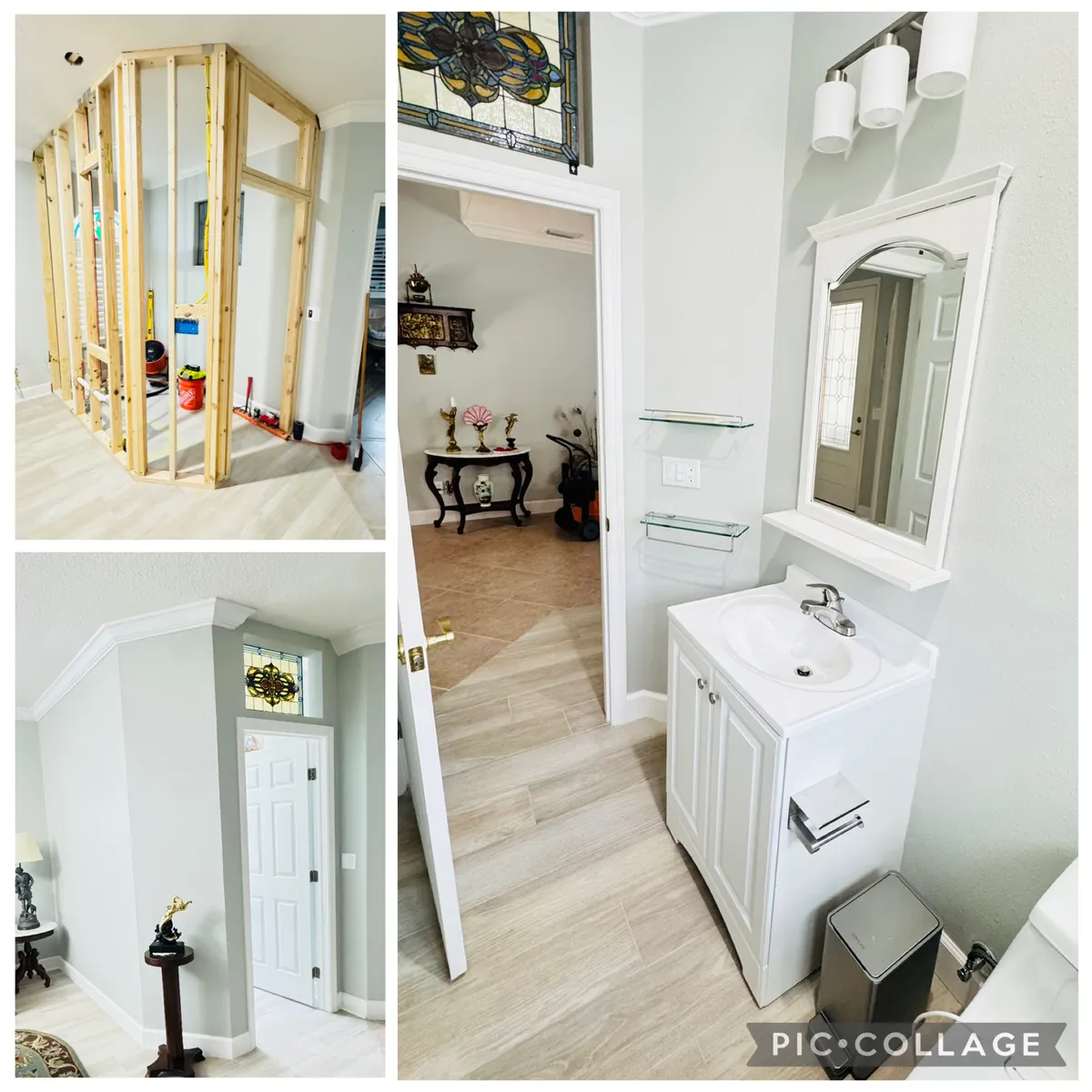 Complete bathroom renovation by GC Trusted Builders LLC in Melbourne Florida featuring new tile and fixtures